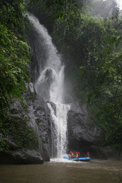 White water rafting at Telaga Waja River with Mega Rafting at Ayung River