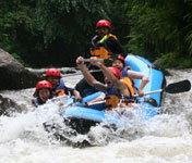 White water rafting at Telaga Waja River with Mega Rafting at Ayung River