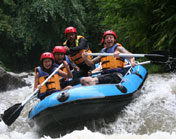 White water rafting at Telaga Waja River with Mega Rafting at Ayung River