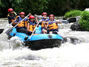 White water rafting at Telaga Waja River with Mega Rafting at Ayung River