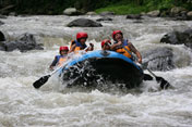 White water rafting at Telaga Waja River with Mega Rafting at Ayung River