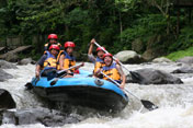 White water rafting at Telaga Waja River with Mega Rafting at Ayung River